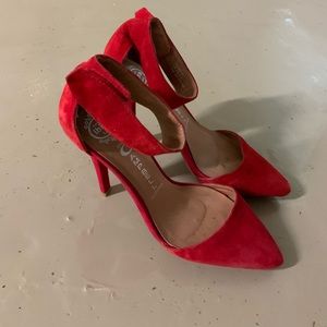 Jeffrey Campbell Red Suede Platform High Heel